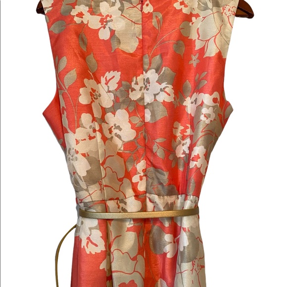 Madison Leigh Pink with Cream Florals Vintage Style Dress - Picture 9 of 12